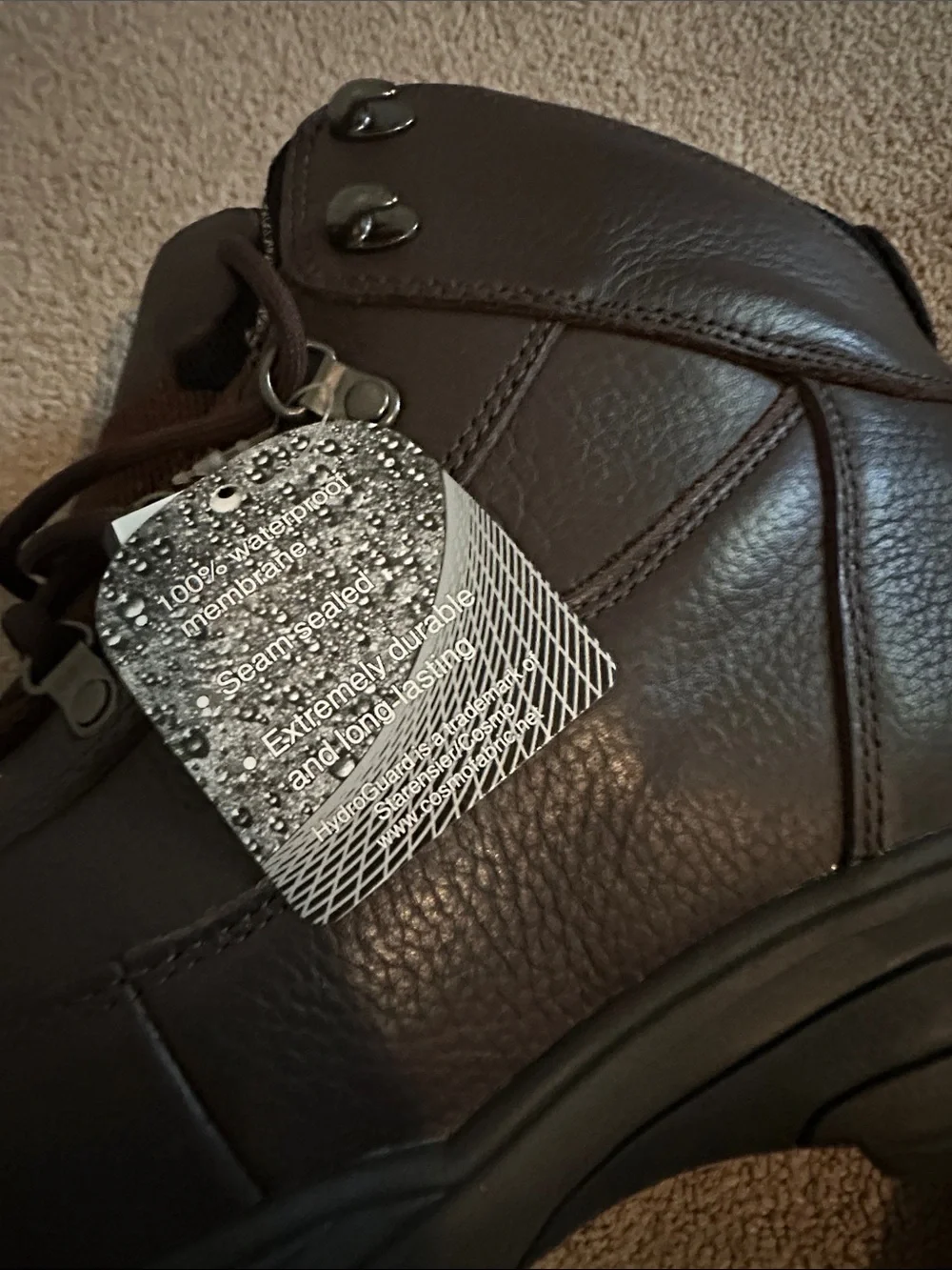 Men's Brown Leather Lace-Up Work Boots